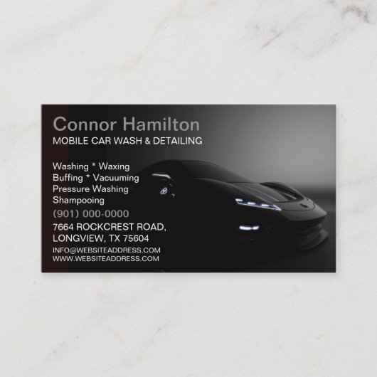 Mobiele wasmachine met informatie over het wassen  visitekaartje (Voorkant)