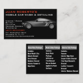 Mobiele wasmachine met informatie over het wassen  visitekaartje (Voorkant / Achterkant)