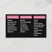 Mobiele wasmachine met informatie over het wassen  visitekaartje (Achterkant)