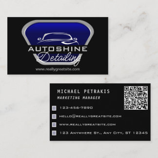 Mobiele wasmachine met informatie over het wassen  visitekaartje