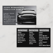 Mobiele wasmachine met informatie over het wassen  visitekaartje (Voorkant / Achterkant)