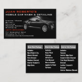 Mobiele wasmachine met informatie over het wassen  visitekaartje (Voorkant / Achterkant)