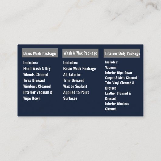 Mobiele wasmachine met informatie over het wassen  visitekaartje (Achterkant)