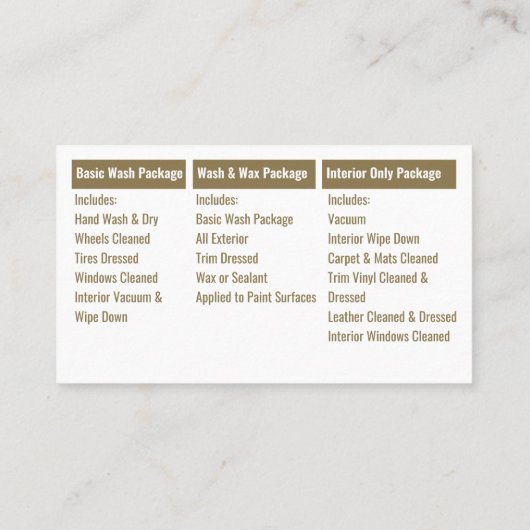 Mobiele wasmachine met informatie over het wassen  visitekaartje (Achterkant)