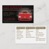 Mobiele wasmachine met informatie over het wassen  visitekaartje (Voorkant / Achterkant)