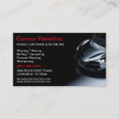 Mobiele wasmachine met informatie over het wassen  visitekaartje (Voorkant)