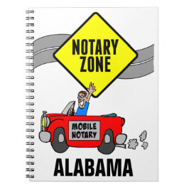 Mobiele zone Red Sports Car Alabama Notitieboek