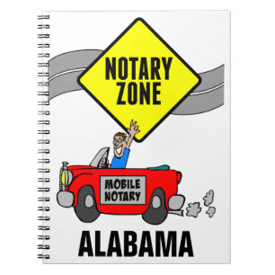 Mobiele zone Red Sports Car Alabama Notitieboek