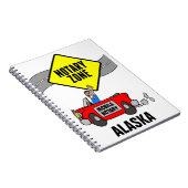 Mobiele zone Red Sports Car Alaska Notitieboek (Rechterzijde)