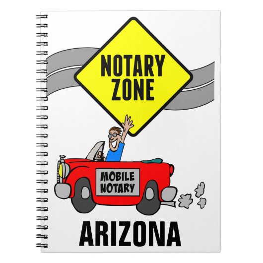 Mobiele zone Red Sports Car Arizona Notitieboek (Voorkant)
