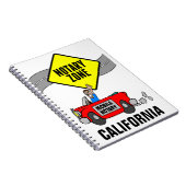 Mobiele zone Red Sports Car California Notitieboek (Rechterzijde)