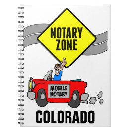 Mobiele zone Red Sports Car Colorado Notitieboek