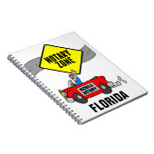 Mobiele zone Red Sports Car Florida Notitieboek (Rechterzijde)
