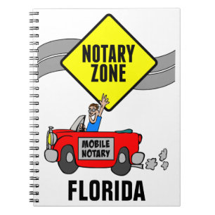 Mobiele zone Red Sports Car Florida Notitieboek