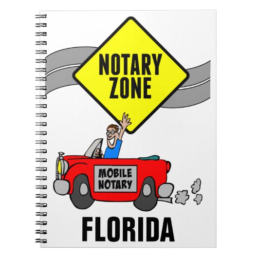 Mobiele zone Red Sports Car Florida Notitieboek (Voorkant)