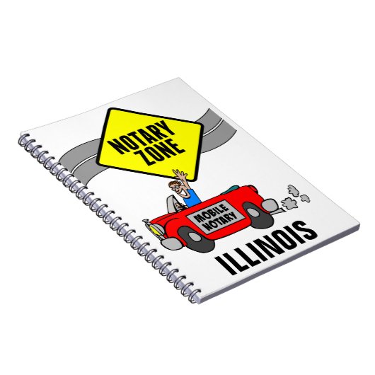 Mobiele zone Red Sports Car Illinois Notitieboek (Rechterzijde)
