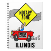 Mobiele zone Red Sports Car Illinois Notitieboek (Voorkant)