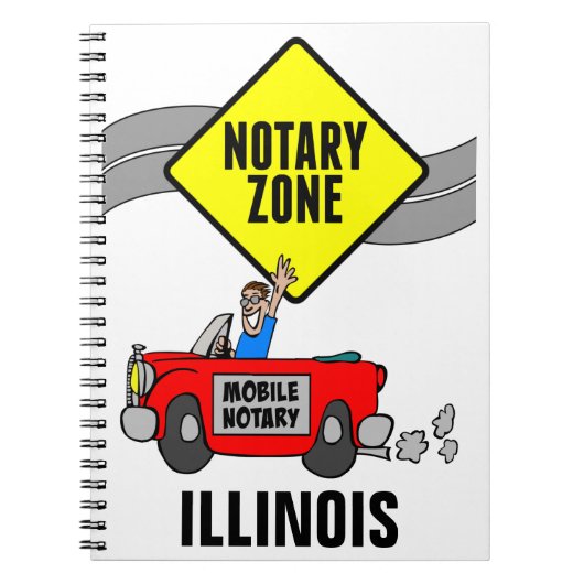 Mobiele zone Red Sports Car Illinois Notitieboek (Voorkant)