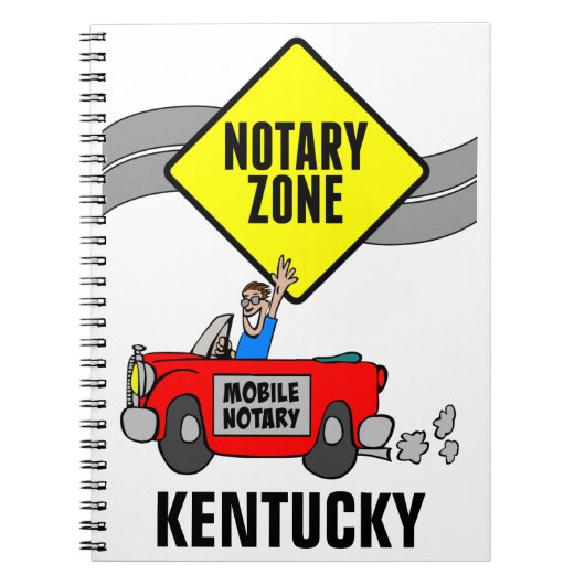 Mobiele zone Red Sports Car Kentucky Notitieboek (Voorkant)