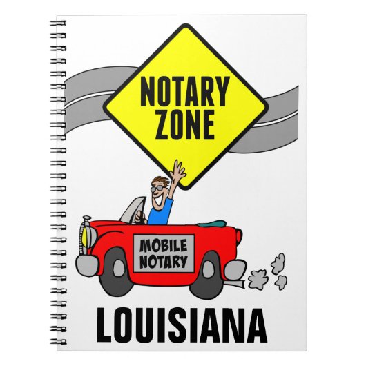 Mobiele zone Red Sports Car Louisiana Notitieboek (Voorkant)