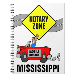 Mobiele zone Red Sports Car Mississippi Notitieboek