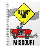 Mobiele zone Red Sports Car Missouri Notitieboek (Voorkant)