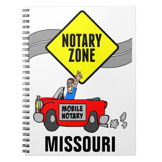Mobiele zone Red Sports Car Missouri Notitieboek (Voorkant)
