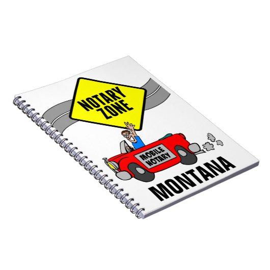 Mobiele zone Red Sports Car Montana Notitieboek (Rechterzijde)