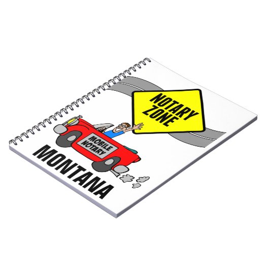 Mobiele zone Red Sports Car Montana Notitieboek (Linkerzijde)