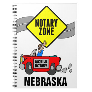 Mobiele zone Red Sports Car Nebraska Notitieboek