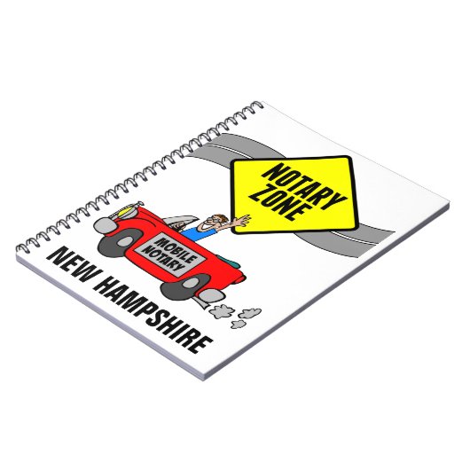 Mobiele zone Red Sports Car New Hampshire Notitieboek (Linkerzijde)