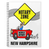 Mobiele zone Red Sports Car New Hampshire Notitieboek (Voorkant)