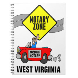 Mobiele zone Red Sports Car West Virginia Notitieboek