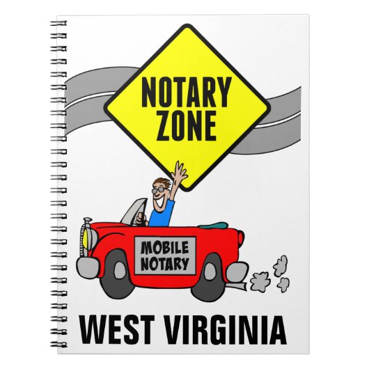 Mobiele zone Red Sports Car West Virginia Notitieboek (Voorkant)