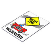 Mobiele zone Red Sports Car Wisconsin Notitieboek (Linkerzijde)