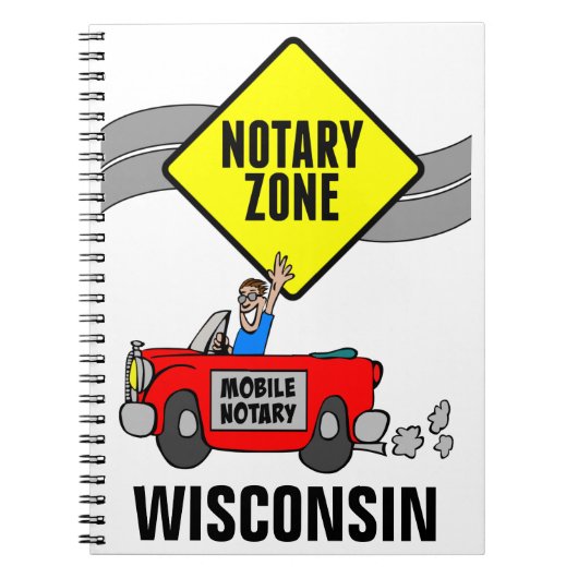 Mobiele zone Red Sports Car Wisconsin Notitieboek (Voorkant)