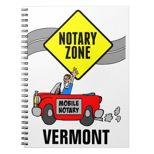 Mobiele zone Rode sport Vermont Notitieboek (Voorkant)