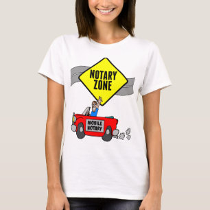 Mobiele zone Yellow Road Sign Red Sportauto T-shirt