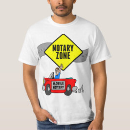 Mobiele zone Yellow Road Sign Red Sportauto T-shirt