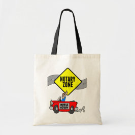 Mobiele zone Yellow Road Sign Red Sportauto Tote Bag