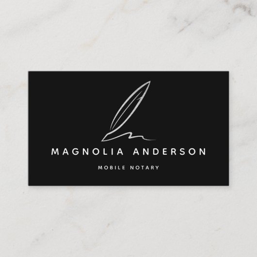 Mobiele zwarte zilverfolie QR-code QR-code Visitekaartje (Voorkant)