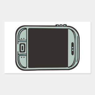 mobieltje rechthoekige sticker
