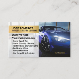 Mobil Blue Autowas & Autodetailing Visitekaartje