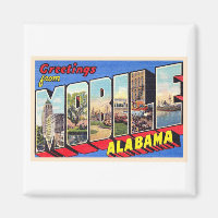 Mobile Alabama AL  groot Briefkaart 1