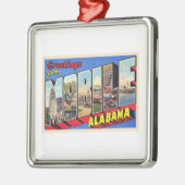 Mobile Alabama AL  groot Briefkaart 1 Metalen Ornament (Links)