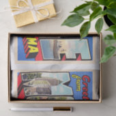 Mobile Alabama AL groot Briefkaart 1 Tissuepapier (Geschenk)