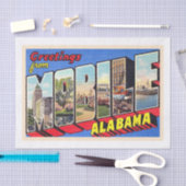 Mobile Alabama AL groot Briefkaart 1 Tissuepapier (Craft)
