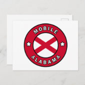 Mobile Alabama Briefkaart (Voorkant / Achterkant)