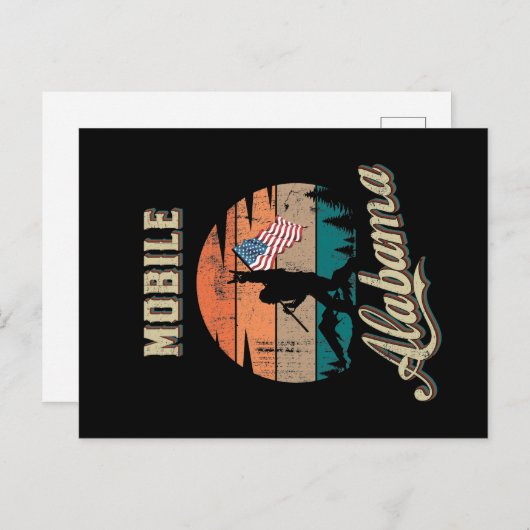 Mobile Alabama Briefkaart (Voorkant / Achterkant)