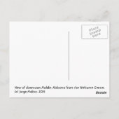 Mobile, Alabama Briefkaart (Achterkant)